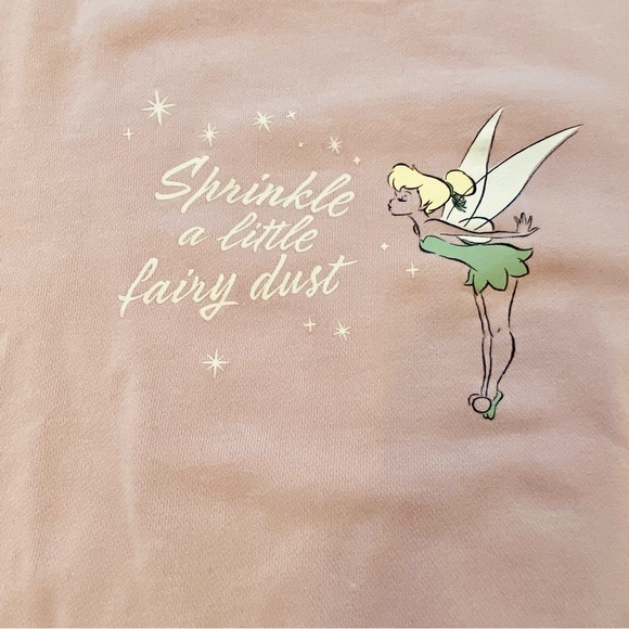 Tinkerbell Fairy Dust Girls Sweatshirt Disney Pink - Picture 2 of 4